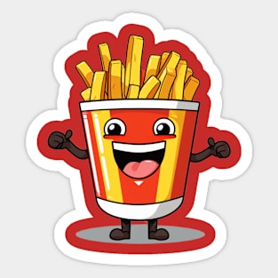 kawaii french fries T-Shirt cute ,potatofood Sticker